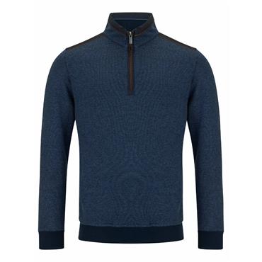 Drifter 55187 Half-Zip Knitted Sweat Blue