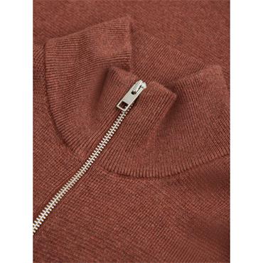 Jack & Jones Milano Half-Zip Knit Cowhide
