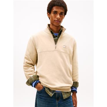 Tommy Jeans Badge 1/2 Zip Sweat Heather