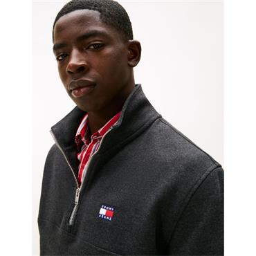 Tommy Jeans Badge 1/2 Zip Sweat Black
