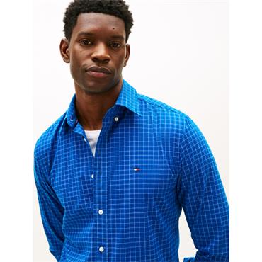 Tommy Hilfiger Core Tatterstall Poplin Check Shirt Indigo