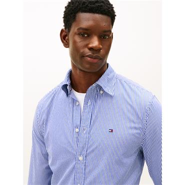 Tommy Hilfiger Core Flex Classic Stripe Shirt Blue