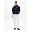 Tommy Hilfiger Embriodered Signature Logo Hoody Navy