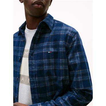 Tommy Jeans Check Cord Shirt Navy