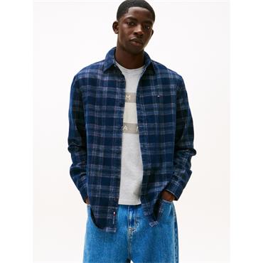 Tommy Jeans Check Cord Shirt Navy