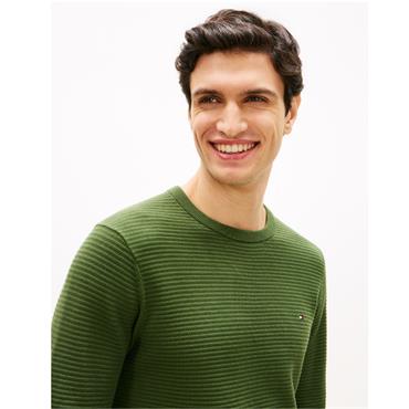 Tommy Hilfiger Seasonal Structure Crew Neck Jumper Pine