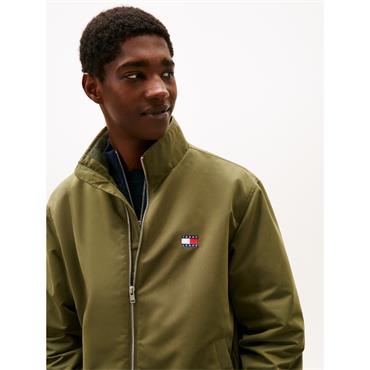 Tommy Jeans Collar Logo Water Repellent Jacket Green