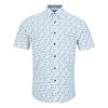 Drifter Bird Print Short Sleeve Shirt Blue