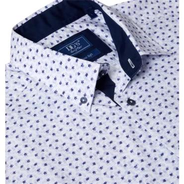 Drifter Ivano Short Sleeve Print Shirt Dark Blue