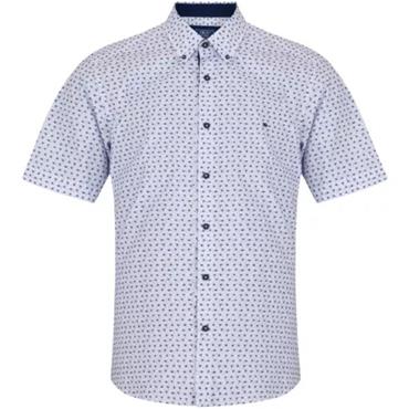 Drifter Ivano Short Sleeve Print Shirt Dark Blue