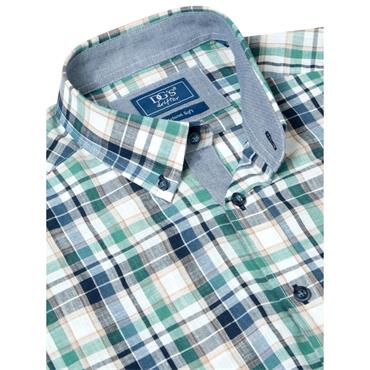 Drifter Ivano Check Short Sleeve Shirt Green