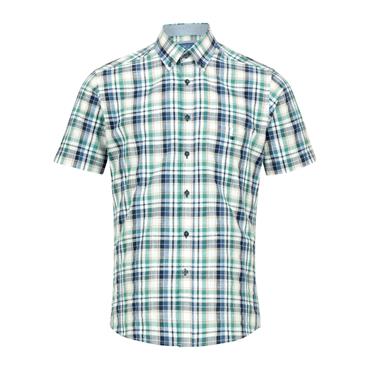 Drifter Ivano Check Short Sleeve Shirt Green