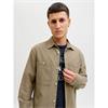 Jack & Jones Rayle Solid Linen Overshirt Khaki