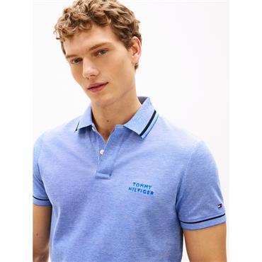 Tommy Hilfiger Oxford Two Tone Polo Tee Blue