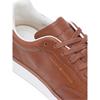 Tommy Hilfiger Luxe Metallic Logo Leather Trainers Cognac