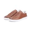 Tommy Hilfiger Luxe Metallic Logo Leather Trainers Cognac