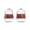 Tommy Hilfiger Luxe Metallic Logo Leather Trainers Cognac