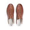 Tommy Hilfiger Luxe Metallic Logo Leather Trainers Cognac