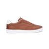Tommy Hilfiger Luxe Metallic Logo Leather Trainers Cognac
