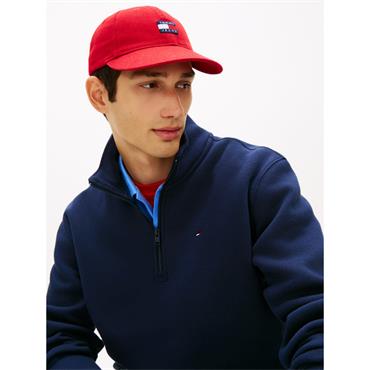 Tommy Jeans Regular-Fit Mock Neck Fleece Navy