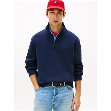 Tommy Jeans Regular-Fit Mock Neck Fleece Navy