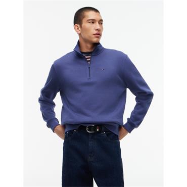 Tommy Jeans Regular-Fit Mock Neck Fleece Basic Navy