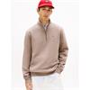 Tommy Jeans Regular-Fit Mock Neck Fleece Mink