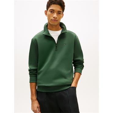 Tommy Jeans Regular-Fit Mock Neck Fleece Pine