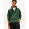 Tommy Jeans Regular-Fit Mock Neck Fleece Pine