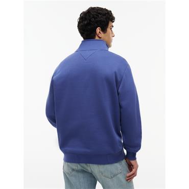 Tommy Jeans Regular-Fit Mock Neck Fleece Blue Storm