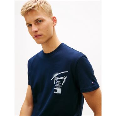 Tommy Jeans City Sign Back Logo T-Shirt Navy