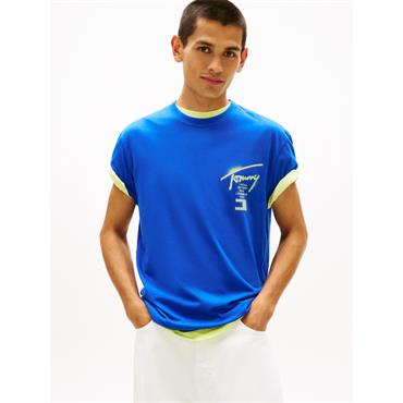 Tommy Jeans City Sign Back Logo T-Shirt Blue