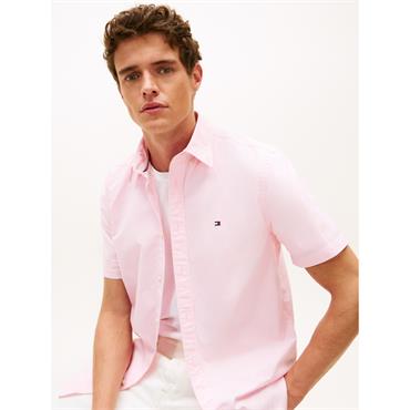 Tommy Hilfiger Flex Houndstooth Short Sleeve Shirt Pink