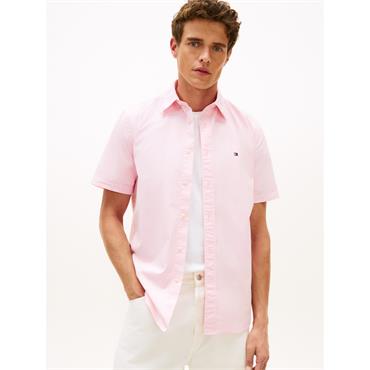 Tommy Hilfiger Flex Houndstooth Short Sleeve Shirt Pink