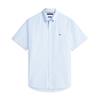 Tommy Hilfiger Flex Poplin Stripe Short Sleeve Shirt Blue
