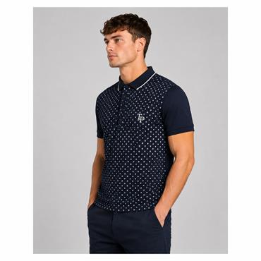 Tom Penn TPP878 Front Print Polo Navy