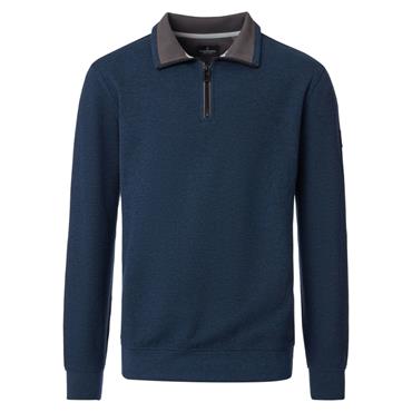 Casa Moda Quater Zip Sweatshirt Blue