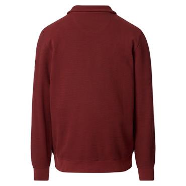 Casa Moda Quater Zip Sweatshirt Brick