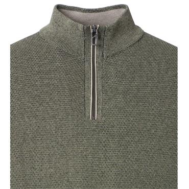 Casa Moda Troyer Quarter Zip Knit Leaf