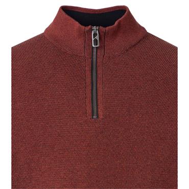 Casa Moda Troyer Quarter Zip Knit Rust