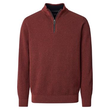 Casa Moda Troyer Quarter Zip Knit Rust