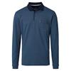 Casa Moda Long-sleeved polo shirt Blue