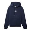Calvin Klein Jeans Terry Micro Monologo Hoodie Sapphire