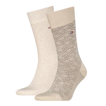 Tommy Hilfiger 2 Pack AOP Flag Socks Sand