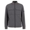 Barbour International Ethan Funnel-Neck Quilted Hybrid Charcoal
