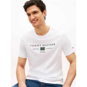 Tommy Hilfiger Brand Love Stack Mono Tee White
