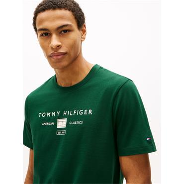 Tommy Hilfiger Brand Love Stack Mono Tee Green