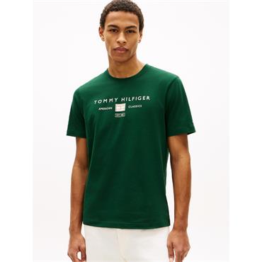 Tommy Hilfiger Brand Love Stack Mono Tee Green