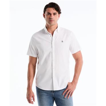 Penguin Oxford Stretch Short Sleeve Shirt White
