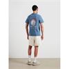 Farah Morween Back-Print Graphic Tee Blue Tide
